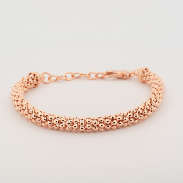 Bracciale coreana 7 mm steso argento rosè 1 pezzo per confezione