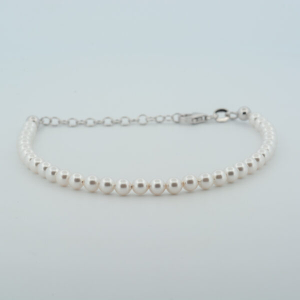 Bracciale perle swarosky chiusura in argento 1 pezzo per confezione