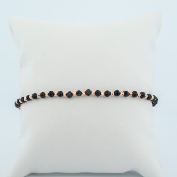 Bracciale pallina alternata a pallina in onice argento rosè 1 pezzo per confezione